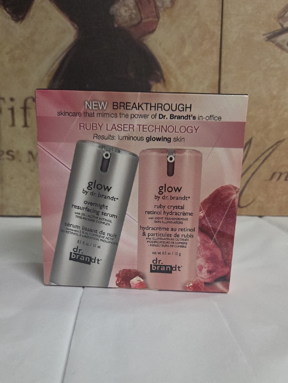 Glow by Dr. Brandt Ruby Laser Technology Skincare Set - Pink & Silver